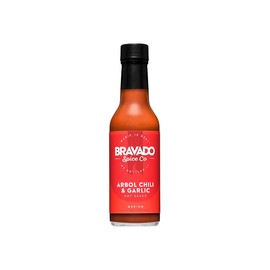 Arbol Chili and Garlic Hot Sauce By Bravado Spice Gluten Free, Vegan, Low Carb, Paleo Hot Sauce All Natural 5 oz Hot Sauce Bottle Award Winning Gourmet Hot Sauce