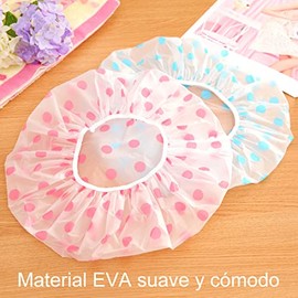 3 Piezas Gorros De Baño Impermeable Para Mujer Para El Cuidado Del Cabello, Bonnet Reutilizable,Ajustable De Protector Para Ducha, Dormir y Belleza Para Cabello Largo