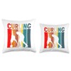 Curler Stone Curling Player Throw Pillow