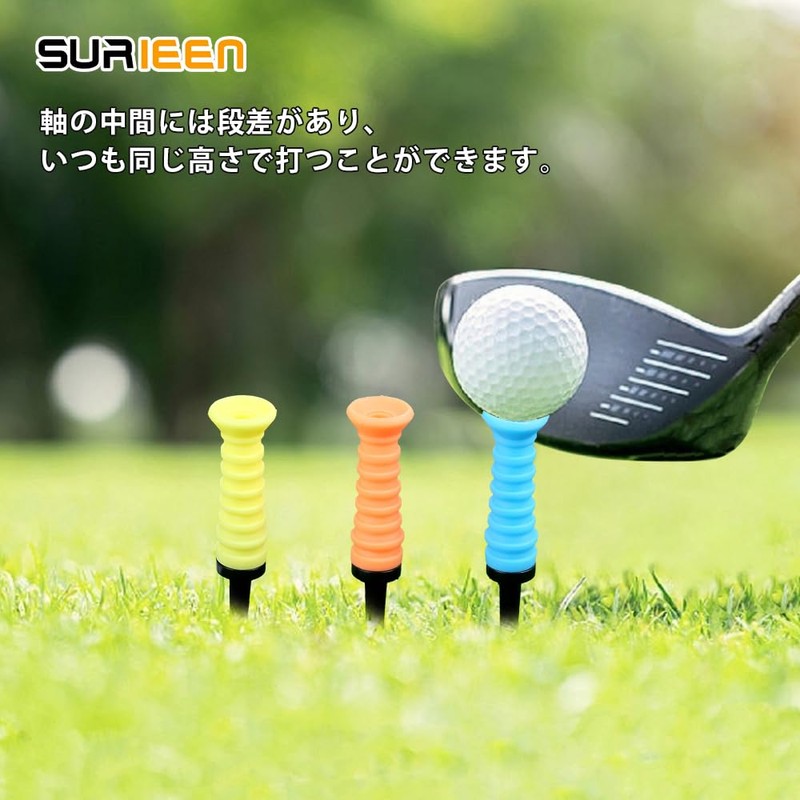 SURIEEN Golf Tee, Long Tee, 3.3 inches (83 mm), Set