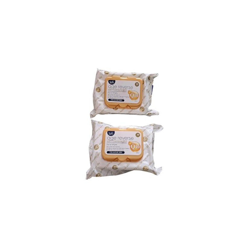Crwp Age Reverse Facial Wipes with Coenzyme Q10 and Vitamin