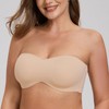 MELENECA Women's Strapless Bra for Large Bust Minimizer Unlined Bandeau