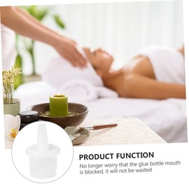 TOVINANNA 20pcs Grafted Mascara Replacement Nozzle Eyelash Extension Tool Bottle Spout for Safe Use