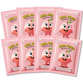 AMY'S DIARY 8 PCS Real Hydrating Nature Face Masks Skincare, Hyaluronic Acid, Vitamin C and E, Chamomile, Korean Beauty Essence Facial Paper Sheet Mask for Skin Care Moisturizing (Peach)