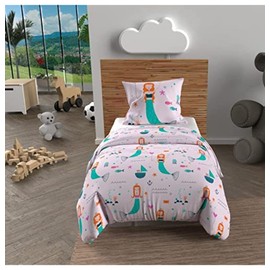 Soleil d'ocre, Duvet Cover Set 120 x 150 cm Sirens Pink, 100% Cotton, 57 Threads/cm2