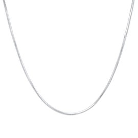 Verona Jewelers Sterling Silver 1MM, 1.5MM Italian 8 Sided Diamond Cut Snake Necklace Chain- Diamond Cut Silver Necklace for Pendants 16-30 (24, 1.5MM)