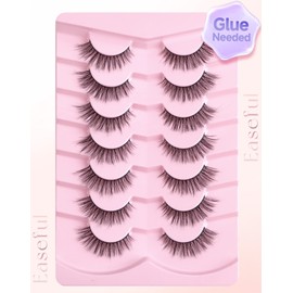 False Eyelashes Natural Wispy Lashes Fluffy Fake Lashes Flared-07
