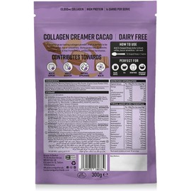 Hunter & Gather Collagen Creamer for Coffee I Creamy Cacao I 300g I Grass Fed Type 1 & Type 3 Bovine Collagen Peptides I Dairy Free I 13,000mg per Serve I Support Hair, Skin, Nails, Muscles