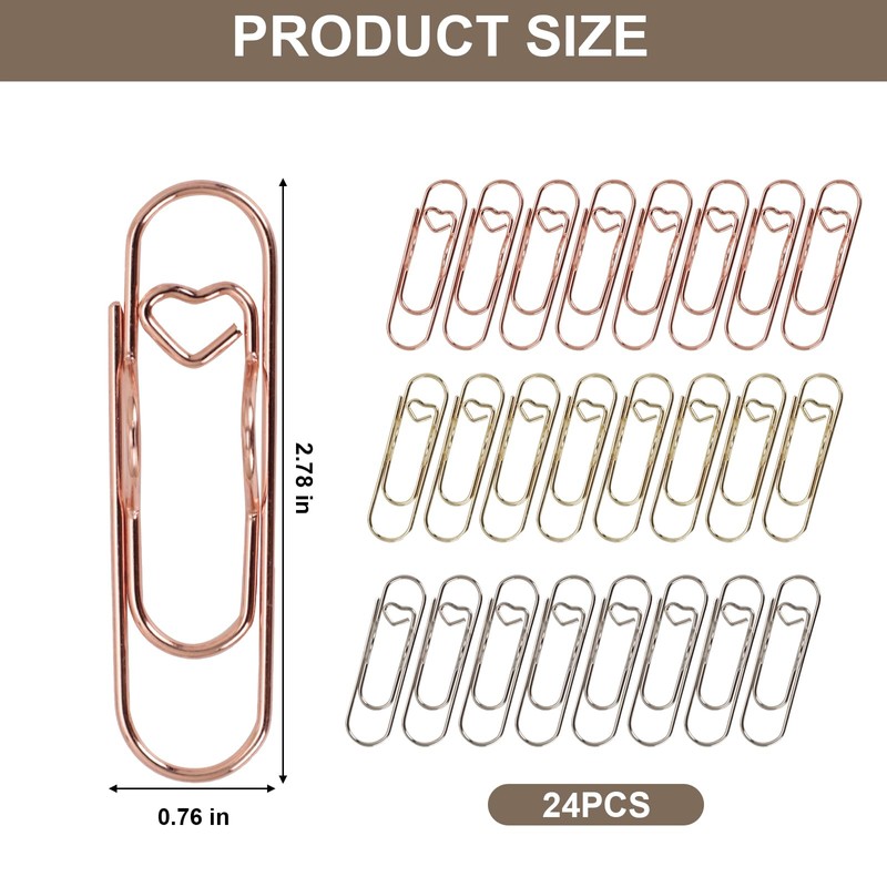 Colorful Metal Pen Holder Clips for Notebook - 24 Pcs