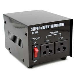 Topow 300 Watt Step Up and Down Electrical Power Voltage Converter Transformer / Heavy Duty - All Metal Housing
