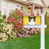 Dujiea Black Cat-Face Mailbox Cover, Waterproof, Magnetic, 25.5"L x 21"W,