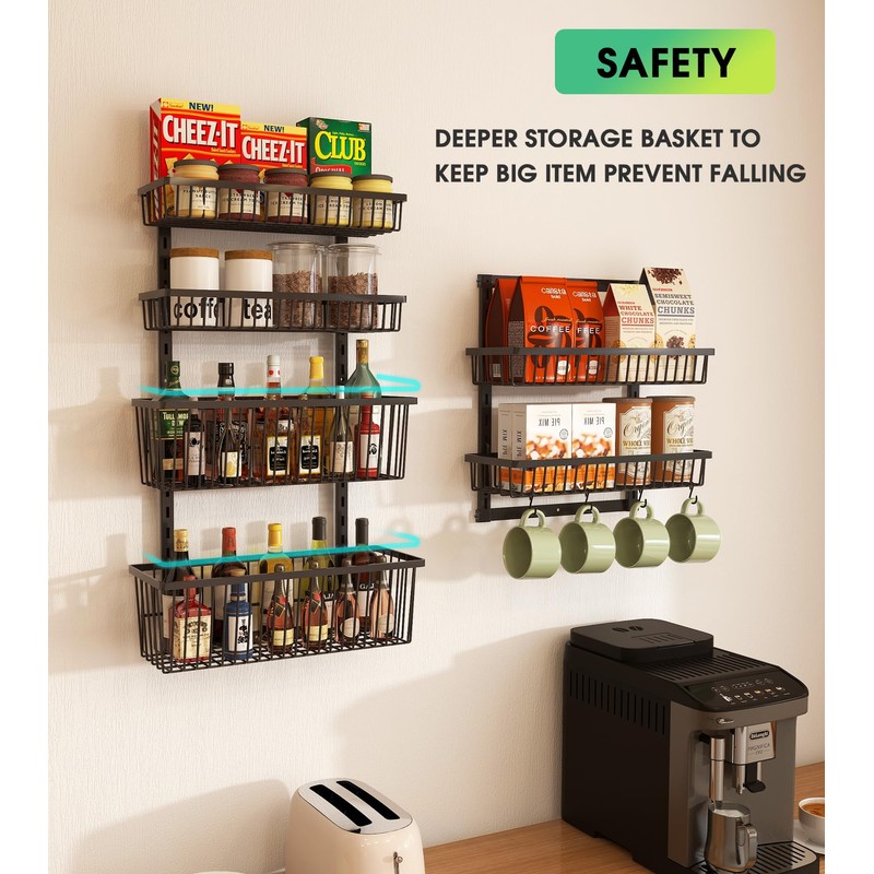 Mefirt 9-Tier Over The Door Pantry Organizer, Pantry Storage and