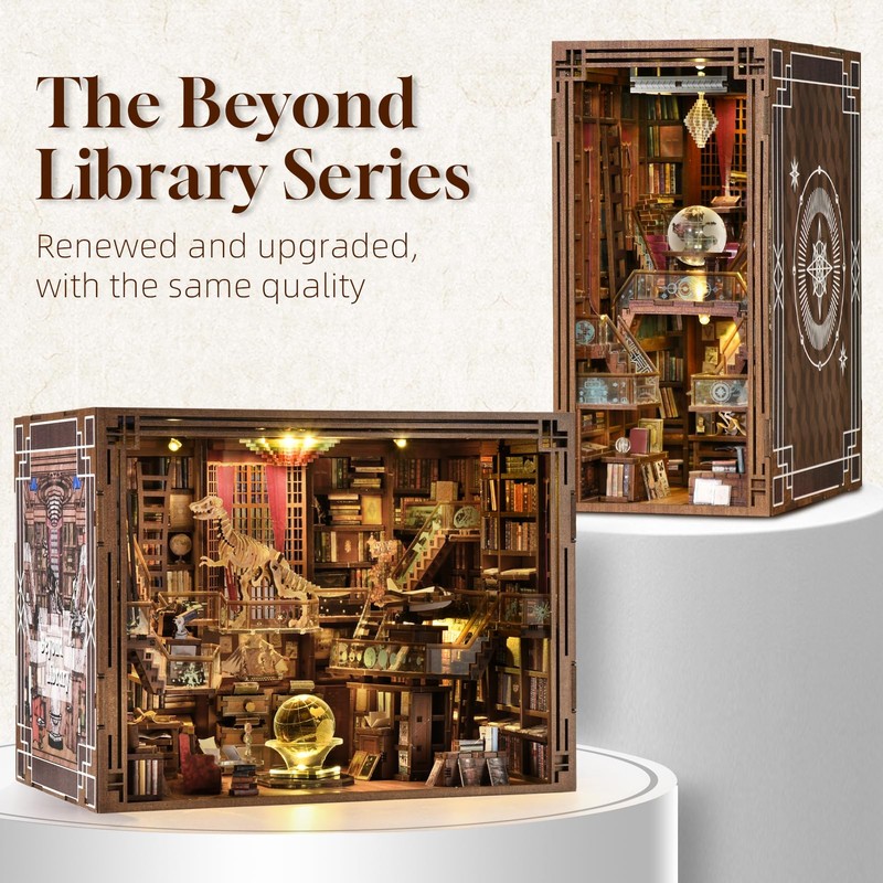 MiniCity DIY Book Nook Kit for Adults, 3D Wooden Puzzle