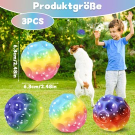 CJAPGJW Pack of 3 Moonballs, Spaceballs, Astro Jump Ball, Moon Ball, Space Balls, 0.7 cm Diameter, 50 g, Gift for Adults and Children, Suitable for Training and Games