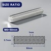 Drenky‌ 304 Stainless Steel Threaded Rods M6 X 50mm Metric