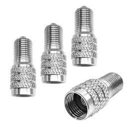 SHMZK 4 PCS Double Seal Flow Through Valve Stem Cap, Tire Valve Stem Extension High Pressure Inflate Tire Valve Caps, Tire Valve Extender for Car Truck RV Trailer Semi Bus