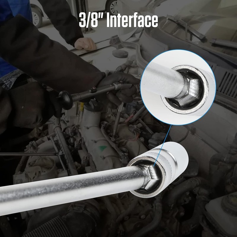 BEANPRECOY 14mm Spark Plug Socket, Swivel Magnetic Spark Plug Socket,