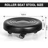 FLOLXNB Low Roller Seat Wheel Stool Chair, Rolling Stool with
