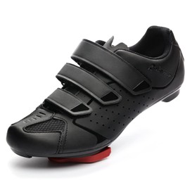 Unisex Cycling Shoes Peloton Compatible - Mens Spin Shoes with Look Delta Cleats - Indoor Shimano Road Bike SPD Clips - Black Size 13