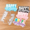 2PCS Happy Birthday Metal Cutting Dies for Card Making DIY
