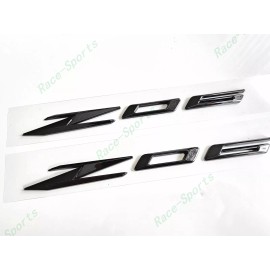 Corvette 2PCS Gloss Flash Black Side Z06 Emblem Badge For 2023 2024 Corvette C8 Z06