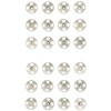 Clover Snap 8mm 24 Pairs Silver 26-543