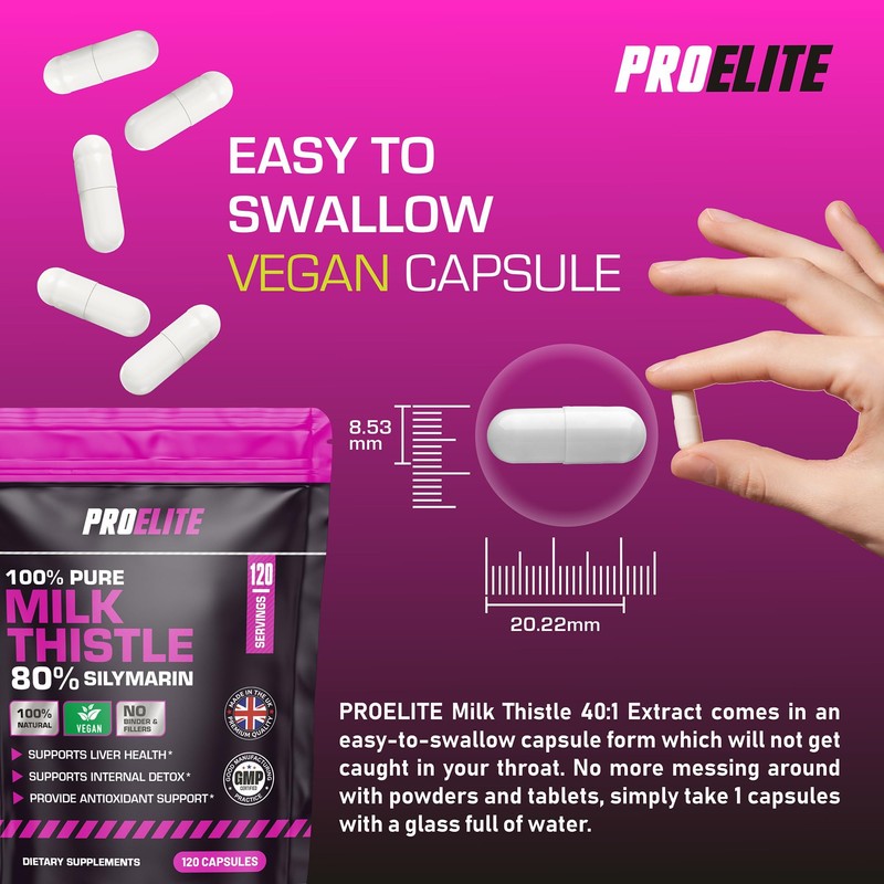 Milk Thistle Capsules | 80% Silymarin | 120 Capsules |