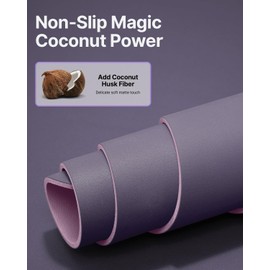 YOTTOY Yoga Mat,Non-Slip Hot Yoga Mat with Anti-Tear Design and Friendly Natural Rubber Yoga Mat with Strap and Bag