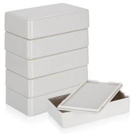 ABS Plastic Project Boxes for Electronics, Waterproof Junction Box, Electrical Project Enclosure, Black Dustproof Project Case (White Gray-3.34 x 1.96 x 0.82 inch)