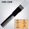 Vega Professional Fork Comb (Carbon Anti-Static Black Line Hair Comb)(VPVCC-12)