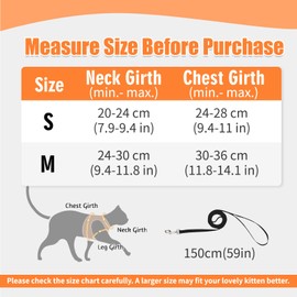 SilverChry Katzengeschirr mit Leine Ausbruchsicher, Katzenleine Set mit Leine, Katzengeschirr Kitten Verstellbar Weich Kätzchenweste mit Reflektierenden Streifen Katzen und Kleine Hunde (M-Schwarz)