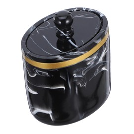 KONTONTY Cotton Pad Box Cotton Swab Storage Case Round Holder for Beauty Products