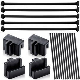 Epakh 36 Pcs Metal File Cabinet Rails Set Include 12 Cabinet Divider Rails 24 Hanging File Rail Clips for Hanging Folder Frame Bars Office Storage, Drawer Thickness Less Than 1/8 Inch(Plastic)