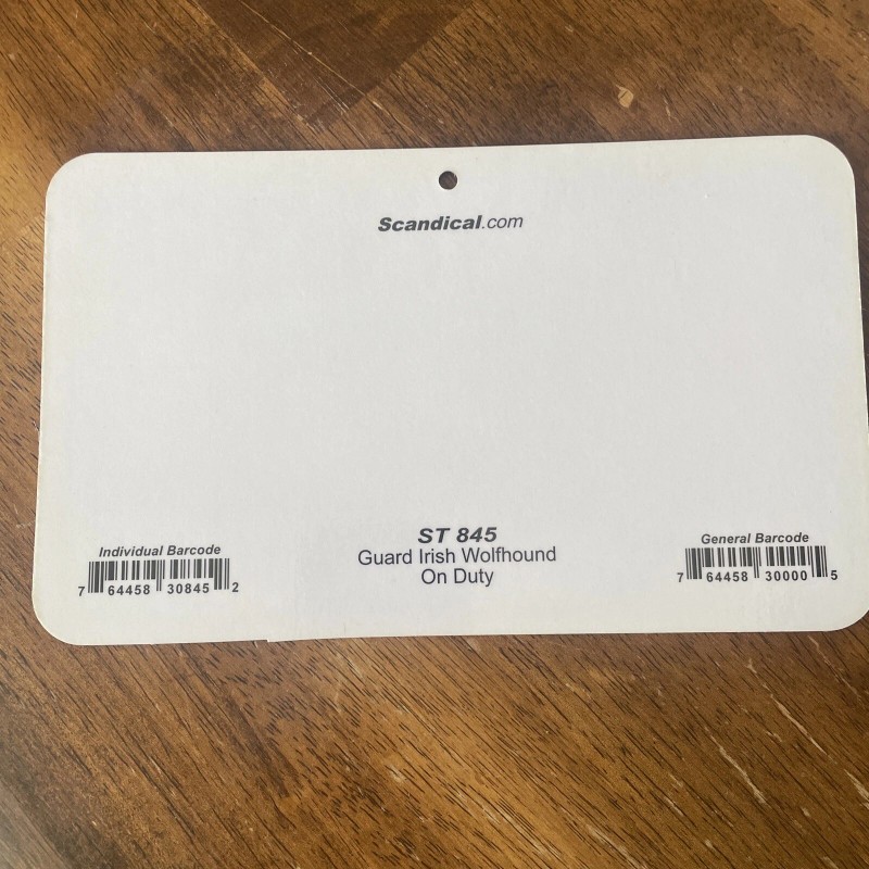 SCANDICAL BEWARE GUARD IRISH WOLFHOUND ON DUTY 5" X 8"