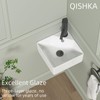 Wall Mount Corner Bathroom Sink, QISHKA 12" X 12" Square