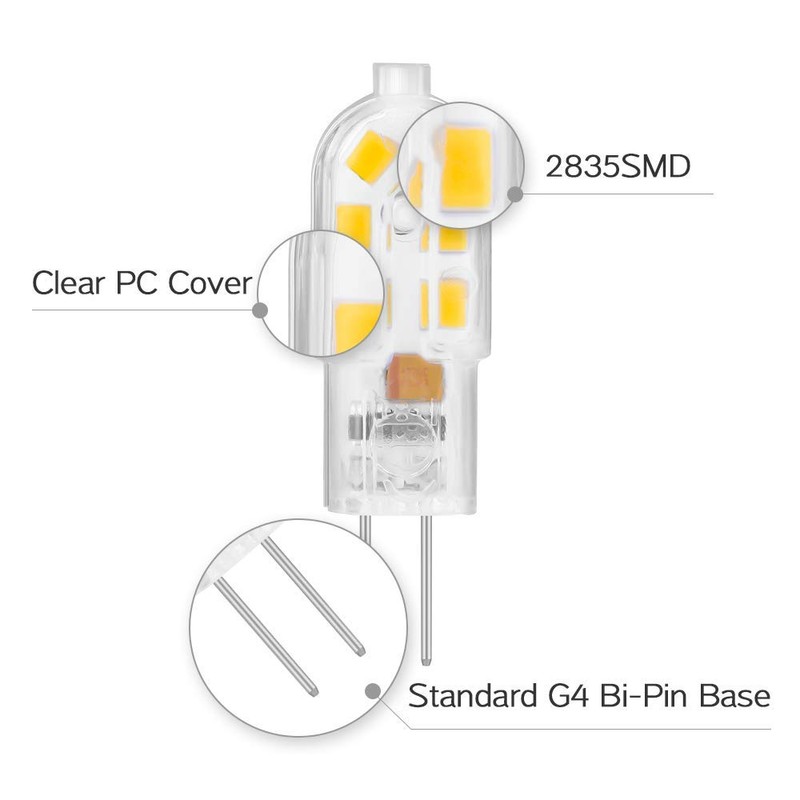 X-Molin Bipin led Bulb 12v G4 Light Bulb, Warm White