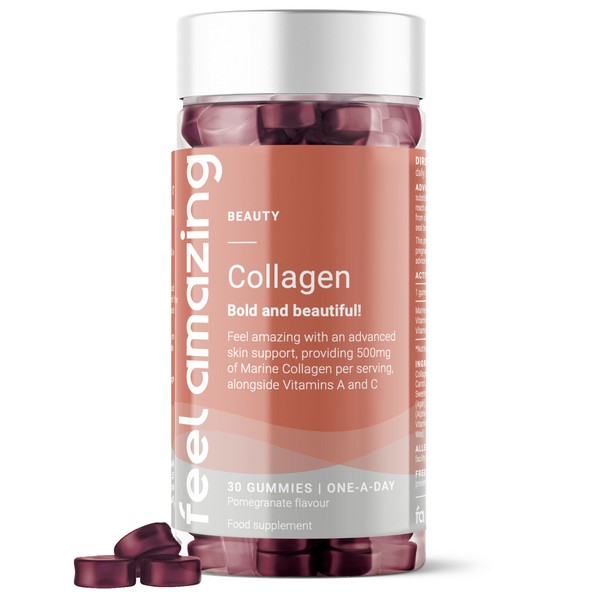 Collagen Gummies with Vitamins A and C, 500mg of Marine