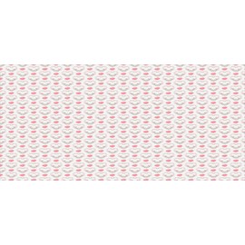 Lunarable Valentines Pencil Pen Holder, Heart-Shaped Romantic Floral Wreath Repeated Motif Love Theme Illustration, Ceramic Pencil Holder for Desk Office Accessory, 3.6" X 3.2", Pink and Coconut