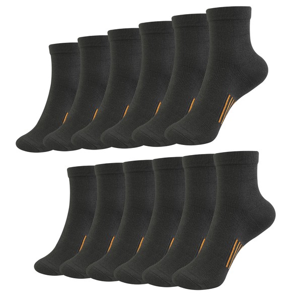 Spotmart Men's Athletic Ankle Socks Cushioned Cotton Quarter Socks Running
