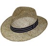 Harrys-Collection Seagrass Straw Hat Medium Size with Fabric Band, natural