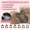 SEGO Human Hair Toppers with bangs 360°3D Coverage Hairpieces Clip