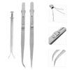 LALAFINA 1Set Jewelry Making Tweezers Stainless Tweezers for Grabbing Gems