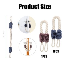 TICKLELY 2 x Door Cord Door Stopper Door Cord Protection for Doors Pets and Children Finger Protection (Brown, White)