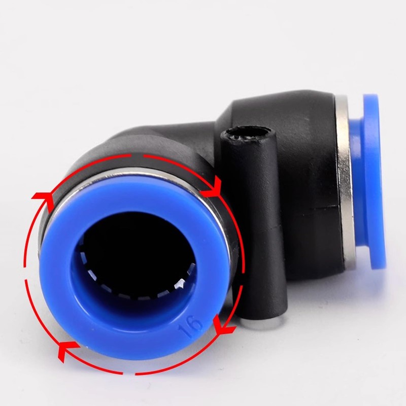 Pneumatic Connector 2PCS Elbow Air Tube Fitting for Quick Connection