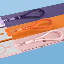 MORSUNBELA 2 PCS Phone Charm,Phone Wrist Strap Short,Lanyard Camera Wrist Strap,Universal keychain Charm (Black+Light Pink)