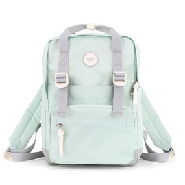 himawari Laptop Backpack for Women, 14.9 Inch,Large Capacity College Bookbag for School, Waterproof Casual Daypack for Travel-1088-04#Grey Blue