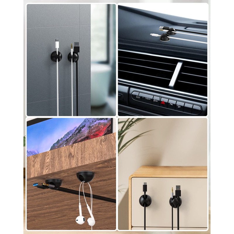JANREAY Cable Holder Cable Clips, 14 Packs Multi-Purpose Cable Management
