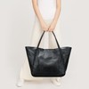 KKXIU Large Tote Bag for Women with Zipper Work Leather