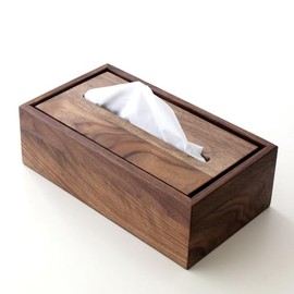 Tissue Case Wood Walnut Wood Grain Solid Natural Wood Tissue Box Walnut [map1706]