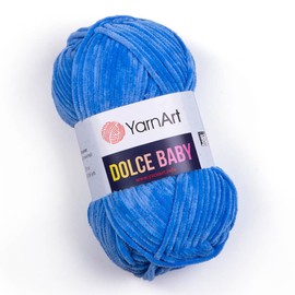 Yarnart Dolce Baby Yarn by yarnart Soft Chenille Velvet Medium Moyen Medio Yarn Blanket amigurumi Crochet Yarn 50 Gram (1.76 oz) 93 Yards (777)